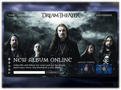 Dream Theater Website - Redesign band dream theater mobile website