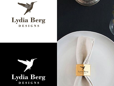 Lydia Berg Designs logo brand branding design flat illustration logo logo design logotype minimal