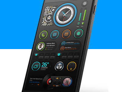 Electric Tourbillon android design go homescreen icon icons launcher theme ui