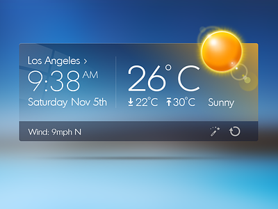 Glass Weather Sunny android design icon icons sunny ui weather widget