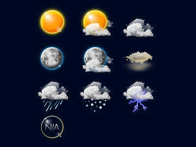 Weather Icons android design icon icons ui weather widget