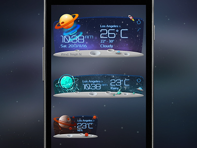 Unknow Planet Weather Widget android design icon icons ui weather widget