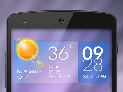 Clear Glass Weather android clock glass icon ios 7 weather widget
