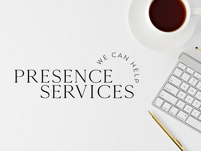 Presence Services Primary Logo clean clean design graphic design logo minimal minimalist minimalist logo simple simple logo type typography