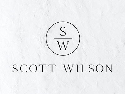 Scott Wilson Logo clean clean design clean logo logo design minimal minimalist minimalist logo simple simple design simple logo typography