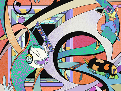 Abstract Illustration - Anxiety abstract abstractillustration behance design drawing dribbble graphic design illustration illustrator