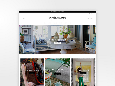 The Fabric Editors - Shopify Design design e commerce shopify ui ux website design