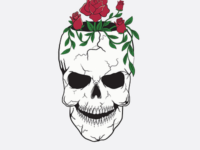 skull rose