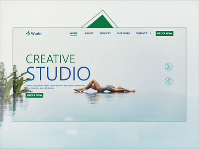 Creative Studio - Header branding creative design first shot header minimal nature sea ui ux web webdesign website website design