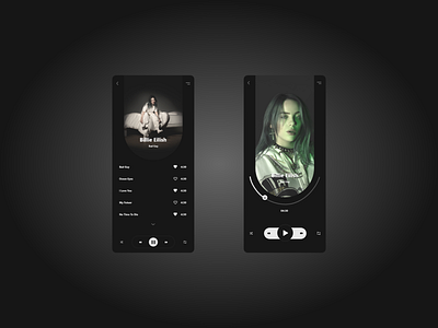 Music Application branding creative dark deep design explore music listen to music minimal mobile app music music app songs ui ux