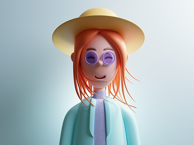 smiling woman - 3d character 3d 3d art 3d character 3d design 3d illustration blender character character illustration