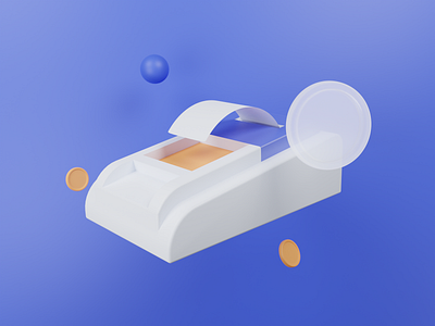 bill machine 3d illustration