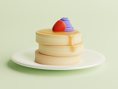 Pancake Realistic 3D Design