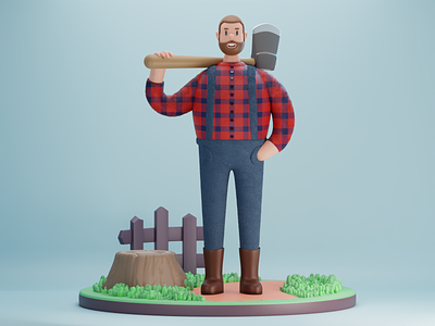 3d character : Lumberjack