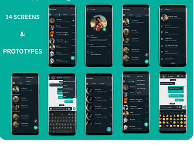 WhatsApp Dark Mode Redesign chat dark mode messaging app redesign ui whatsapp