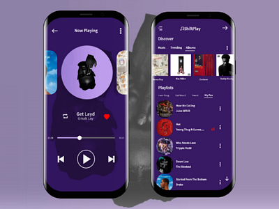 Shift Play Music Player app artists music music player musicians player songs ui