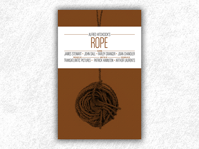 Rope (Hitchcock movie poster) design film poster hitchcock movie movie poster poster print rope rope movie rope poster