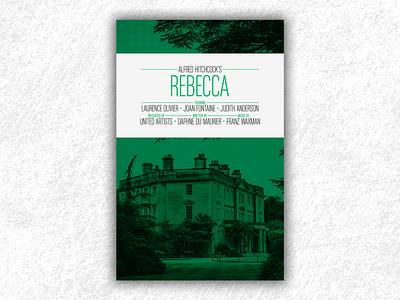 Rebecca (Hitchcock movie poster) design film poster hitchcock movie movie poster poster print rebecca rebecca poster