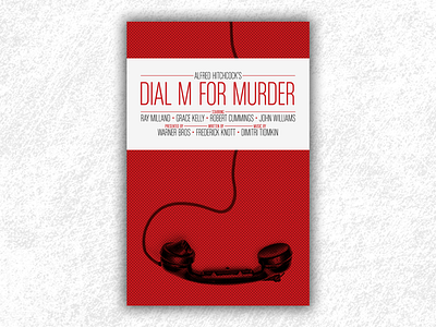 Dial M For Murder (Hitchcock movie poster) design dial m for murder dial m for murder poster film poster hitchcock movie movie poster poster print