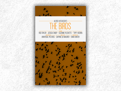 The Birds (Hitchcock movie poster) design film poster hitchcock movie movie poster poster print the birds the birds movie
