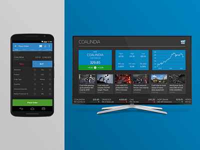 Second Screen UI Concept android chromecast second screen trading ui