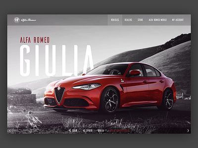 Alfa Romeo Giulia alfa car giulia home romeo ui web website