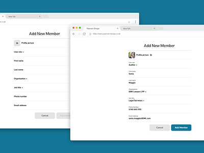 New User Form add member new member new user user form