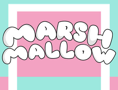 MarshMallow design illustration minimal typography
