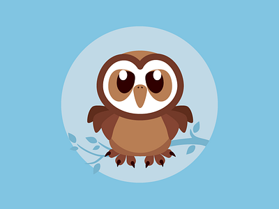 Owl animal flat for fun illustration owl