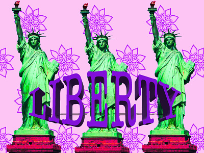 MISS LIBERTY collage design graphicart graphicdesign manhattan new york photoshop statue of liberty