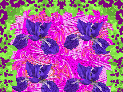 Ayame Psychedelic 1 collage flower graphicart graphicdesign park photoshop psychedelic