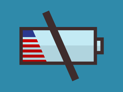 Govt Shutdown america american flag battery government shutdown illustration politics