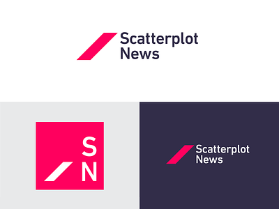 Scatterplot Logo - Option A brand identity branding identity design logo logo design pink purple sans serif
