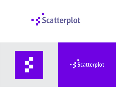 Scatterplot Logo - Option B brand grey identity design logo logo design logo design branding purple sans serif