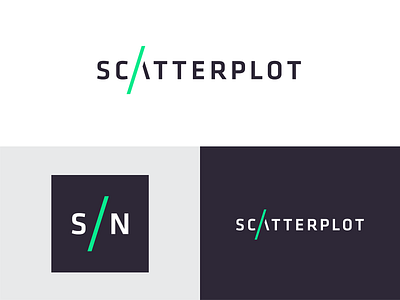Scatterplot Logo - Option C black brand branding identity design logo logo design neon green sans serif