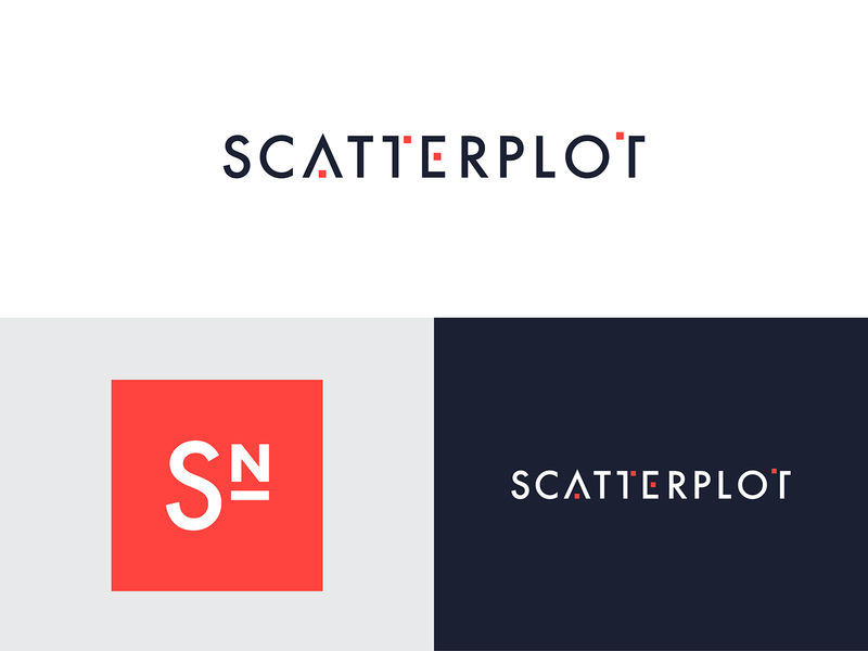 Scatterplot Logo - Option D brand branding geometric identity design logo logo design logo design concept orange orange is the new black red orange sans serif