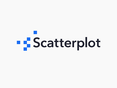 Scatterplot Logo - Final black blue brand branding identity design logo logo design logo design concept sans serif