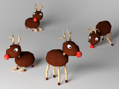Deer character chestnut deer fall game