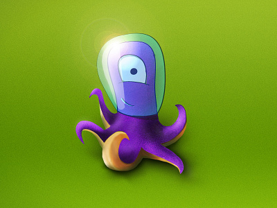 Alien alien cartoon octopus ufo
