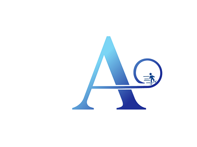 D4_Single Letter Logo design flat logo typography