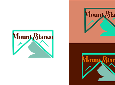 Ski mountain logo design flat icon logo minimal