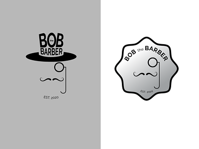 Barbershop Logo branding design flat logo minimal