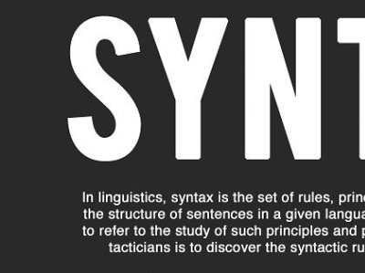 Syntax la gi