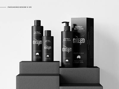 Greed Skin Care Label Design