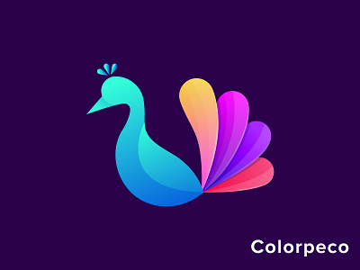 Colorpeco Logo 2021 trend abstract logo apps icon brand identity branding business logo combination mark creative logo depeacock gradient logo iconic logo illustrator lettermark logotype modern logo peacock pictogram pictorial mark simple and clean symbol