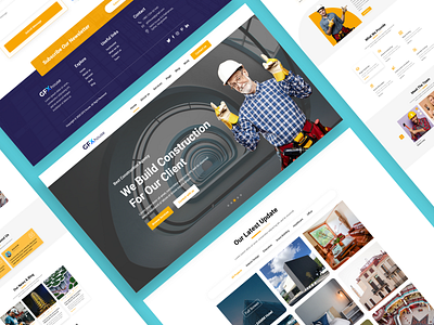 Construction Landing page agency agency landing page agency website branding agency clean clean ui gfxhouse graphic design graphic design web home page illustration interface landing page product ui design ui web design web webdesign website website design