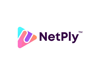 N letter logo for NetPly app icon brand and identity branding branding agency business identity letter logo lettering logo logo logo design branding logodesign logodesigns logotype mark minimal modern n letter logo n logo play short video maker