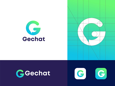 Modern Gechat Logo design app icon brand and identity branding branding agency business ecommerce g letter logo g logo gfxhouse identity letter logo lettering logo logo logo design branding logodesign logodesigns logotype mark minimal modern