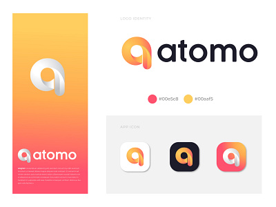 A letter logo for atomo a letter logo abstract app icon logo best logo best shot branding branding and identity company logo concept creative logo gfxhouse logo logo creation logo design logo designer logo mark logodesign logotype modern logo