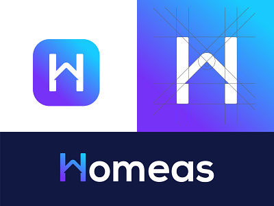 Branding Logo Design for Homeas app icon brand and identity branding branding agency business creative logo h letter logo home mark house logo identity letter logo lettering logo logo design branding logo mark logodesign logodesigns logotype minimal logo modern modern logo